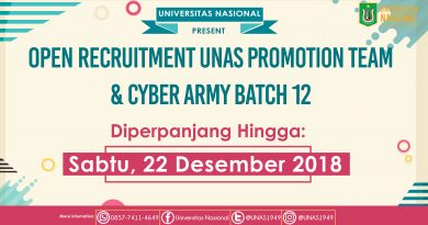 PENDAFTARAN UNAS PROMOTION TEAM & CYBER ARMY BATCH 12 DIPERPANJANG