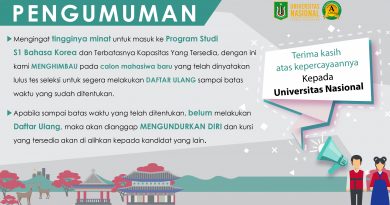 Pengumuman Program Studi S1 Bahasa Korea