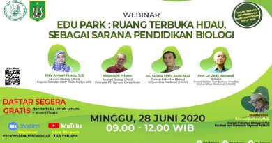 WEBINAR EDU PARK: RUANG TERBUKA HIJAU, SEBAGAI SARANA PENDIDIKAN BIOLOGI