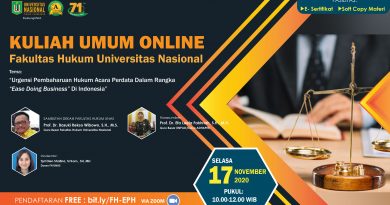 Kuliah Umum FH UNAS 17 nov 2020