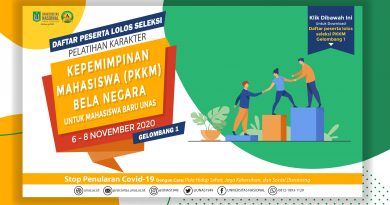 Daftar Peserta Yang Lolos Seleksi PKKM Bela Negara Untuk Mahasiswa Baru UNAS Gelombang 1