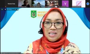 PERAGI Bidang Pengembangan Taman dan Hutan Kota, Ir. Anggia Murni, selaku moderator dalam webinar yang diadakan PPM-Unas dan PERAGI Komda DKI dengan tema "Pengelolaan Lingkungan Berbasis Keanekaragaman Hayati dan Permaculture untuk Mendukung Kehidupan Ekosistem yang Berkelanjutan" pada hari Jumat, 11 Juni 2021