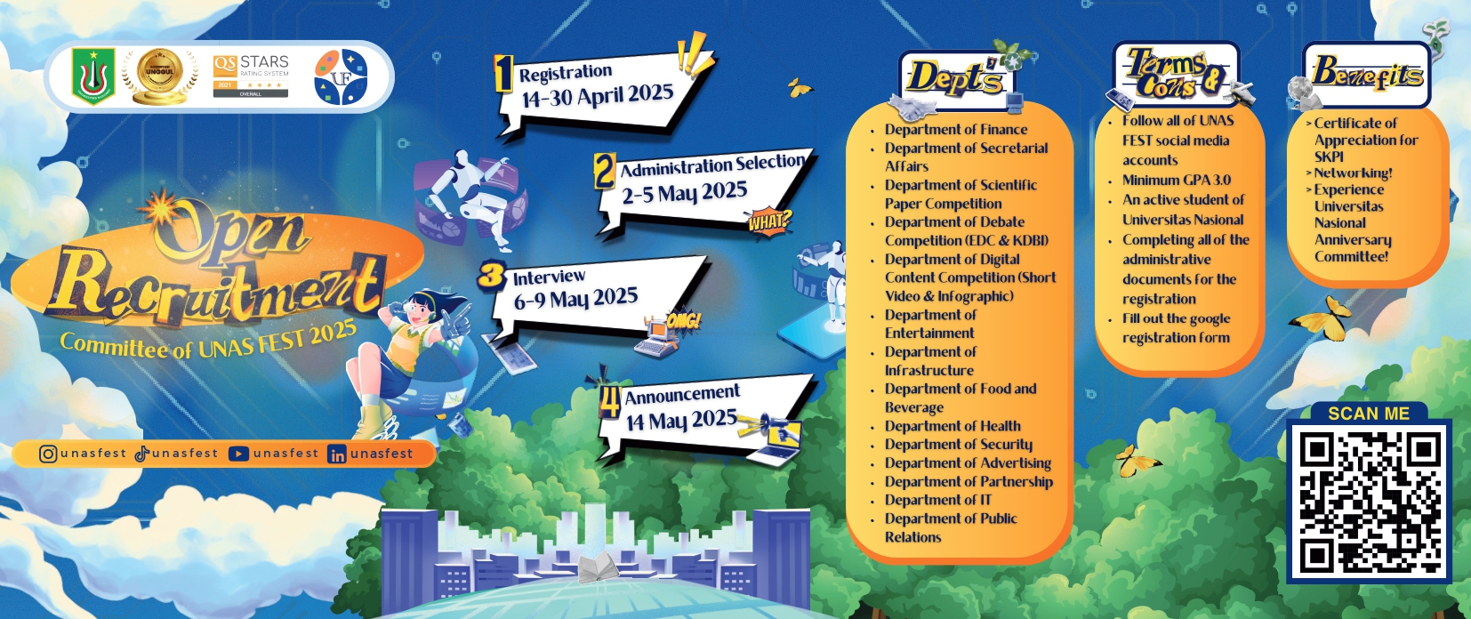 UNAS FEST 2025 Buka Pendaftaran Panitia, 14 Departemen Bahas Persiapan  dan Tugas Divisi